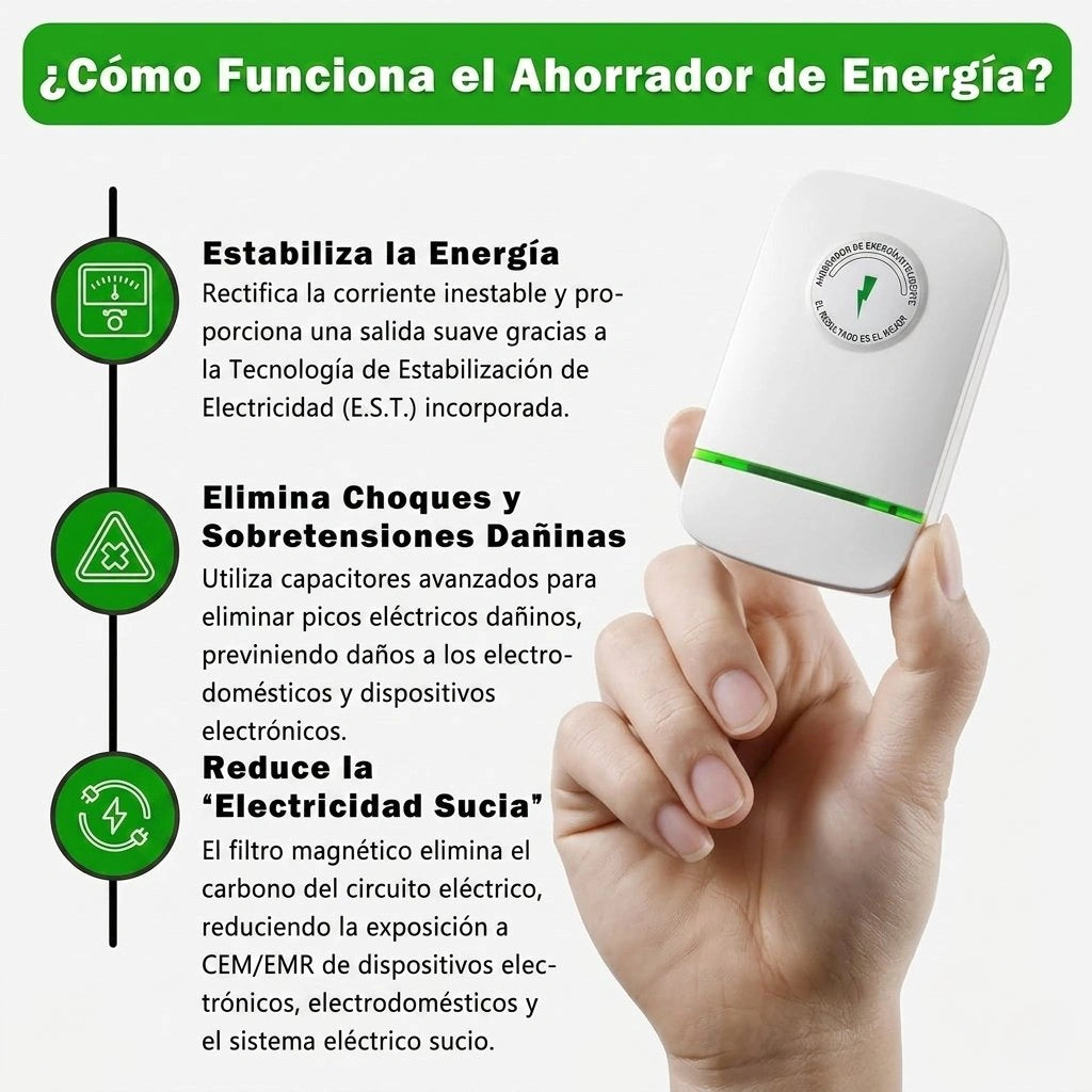 AHORRADOR DE  ENERGIA — Reduce tu Factura de Luz hasta un 40%