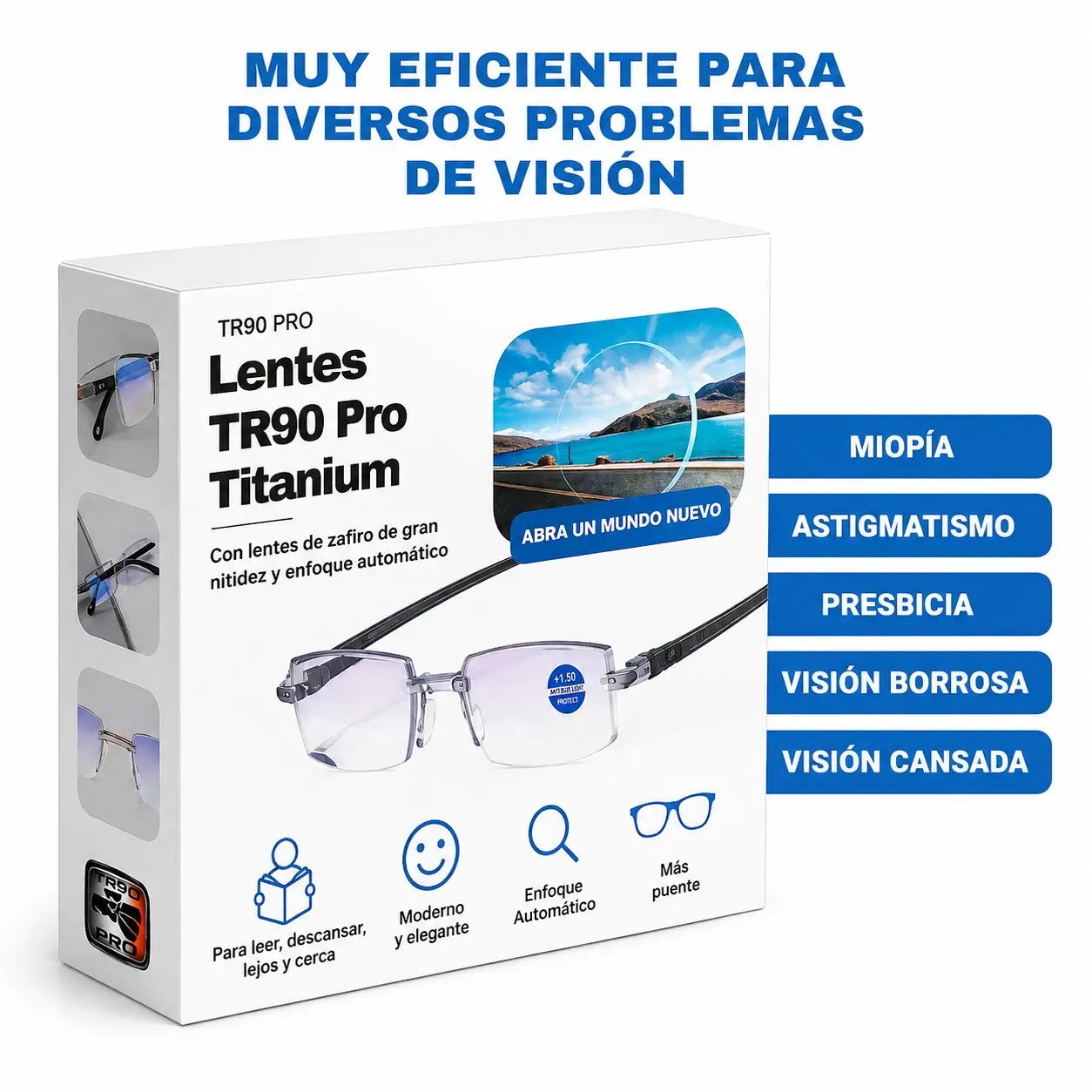 Lentes TR90 Pro Titanium - Trabaja Y Navega Sin Forzar La Mirada.