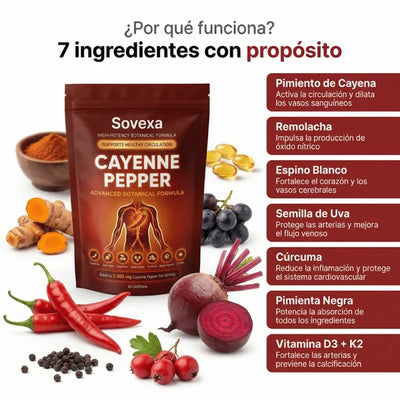 Capsaicina Activa® en Softgels - Reactiva tu Circulación Natural