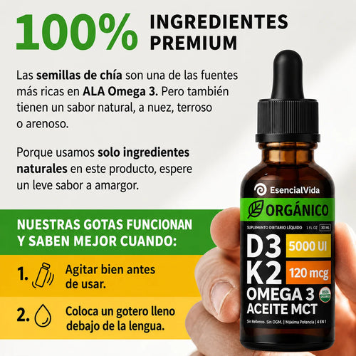 D3 + K2 Gotas® | Refuerza Huesos e Inmunidad