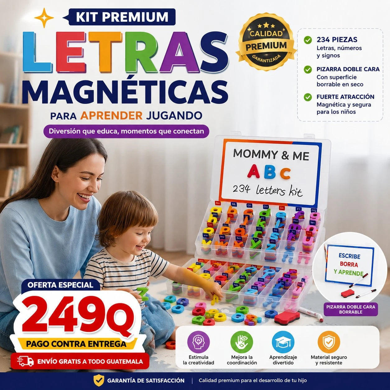 MEGAKIT de Letras Magnéticas: Aprende, Juega y Crece