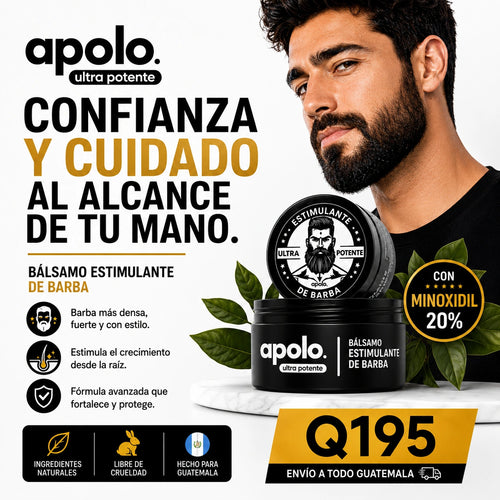 Apollo Cream™ — Fórmula Avanzada para el Crecimiento de Barba