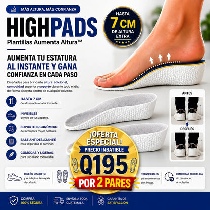 HIGHPADS - Plantillas Aumenta Altura™