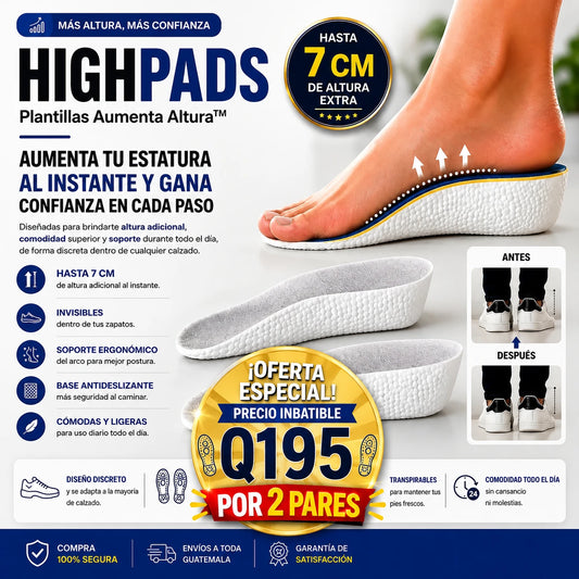 HIGHPADS - Plantillas Aumenta Altura™