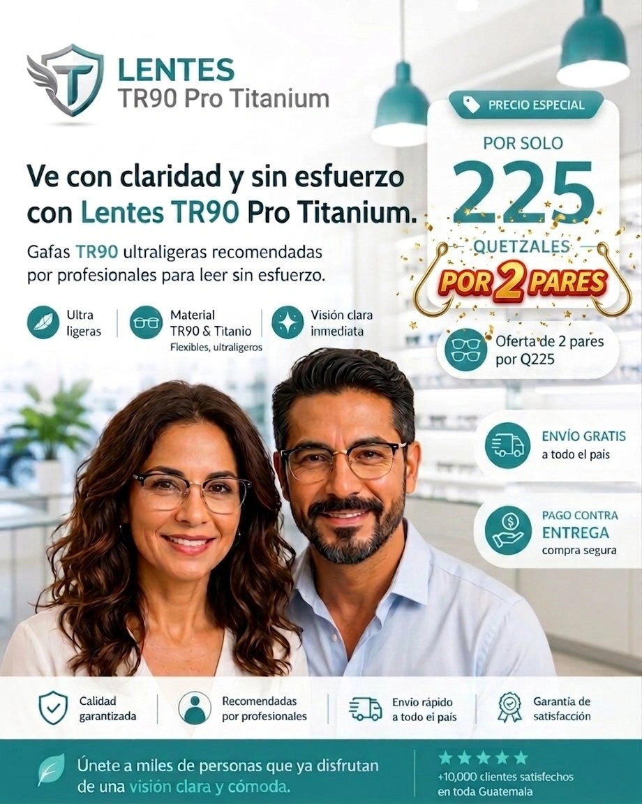 Lentes TR90 Pro Titanium - Trabaja Y Navega Sin Forzar La Mirada.