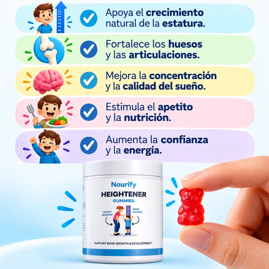 Nourify Heightener Gummies — Su etapa de crecer no dura para siempre
