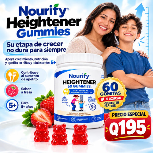 Nourify Heightener Gummies — Su etapa de crecer no dura para siempre