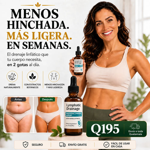 Gotas de Drenaje Linfático —  Adiós a la Hinchazón que la Dieta Nunca Pudo Quitar