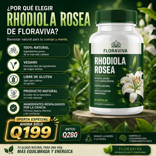 FLORAVIVA™ Rhodiola Rosea – Suplemento Natural