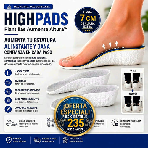 HIGHPADS - Plantillas Aumenta Altura™
