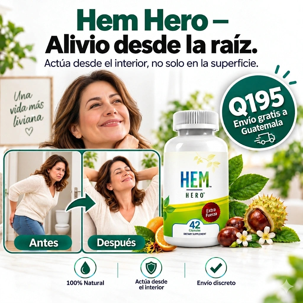 Hem Hero — Alivia La Hinchazón, El Ardor y La Molestia, Desde La Causa