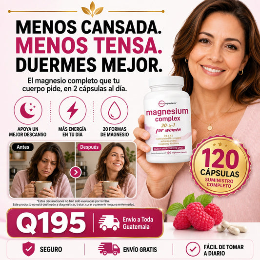 Magnesium Complex 20-in-1: Menos Cansancio, Menos Tensión, Mejor Descanso