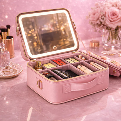 COSMETIQUERA PROFESIONAL – CON ESPEJO LED