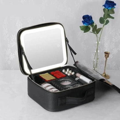 COSMETIQUERA PROFESIONAL – CON ESPEJO LED