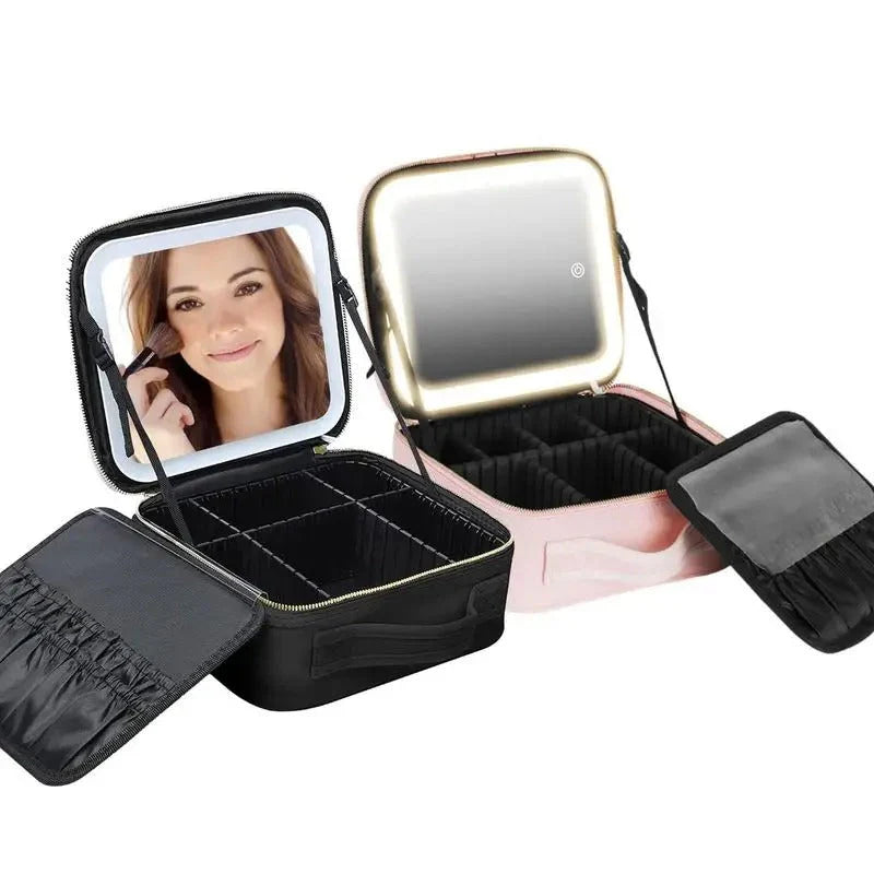 COSMETIQUERA PROFESIONAL – CON ESPEJO LED