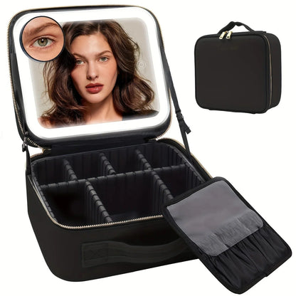 COSMETIQUERA PROFESIONAL – CON ESPEJO LED