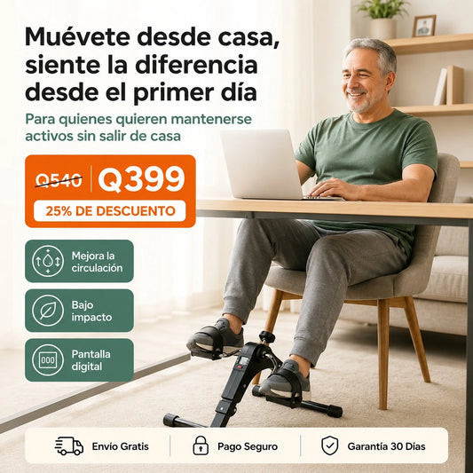 Mini Bicicleta de Ejercicio — Actívate Sin Levantarte de Tu Silla