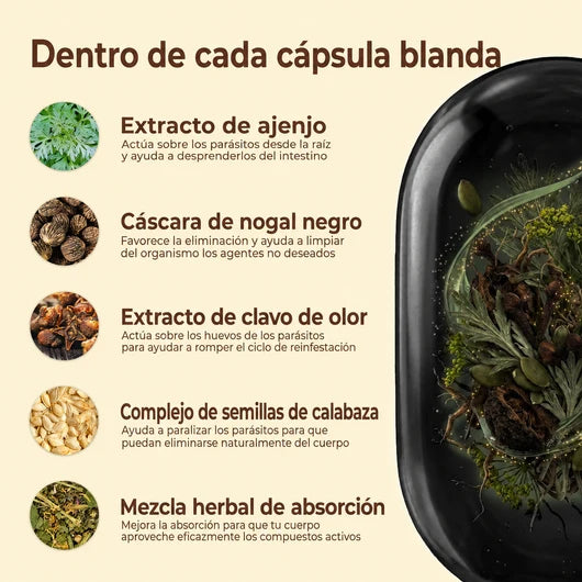 Selvia™— Librate de los parásitos y bichos ocultos en solo 14 días con Ajenjo, Nuez Negra y Clavo